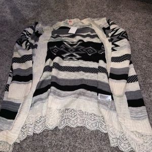 Black/White/Gray Cardigan
